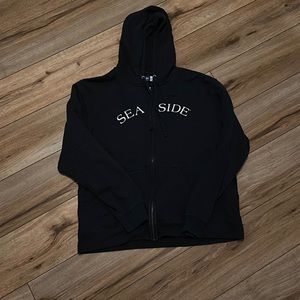 Navy Blue Seaside Zip Up